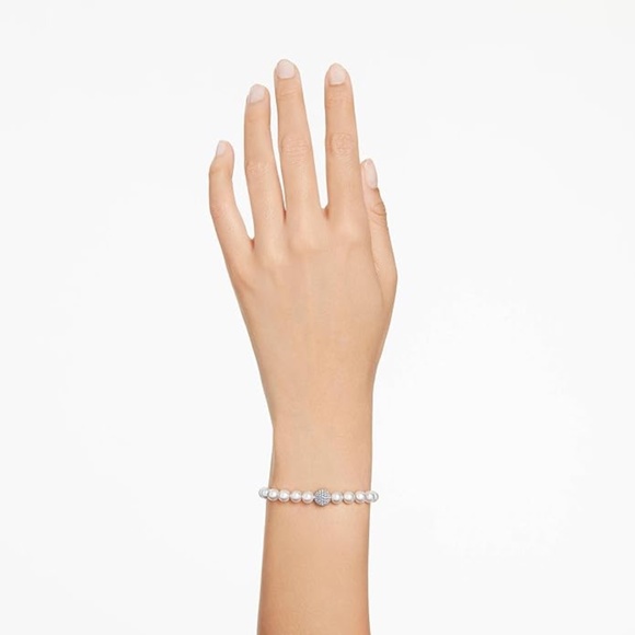 Swarovski Remix Pavé Fireball & Imitation Pearl Bracelet - Picture 2 of 3